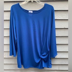 Casual Dress 3/4 Length Sleeve Top by Collections Etc. Size XL.